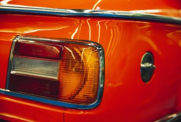 Backlights of an orange oldtimer